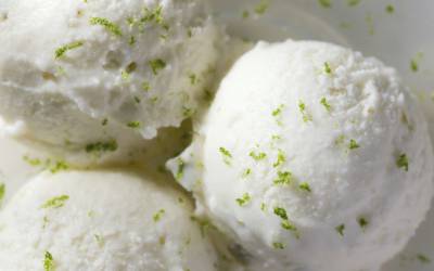 Limetovo - kokosová zmrzlina